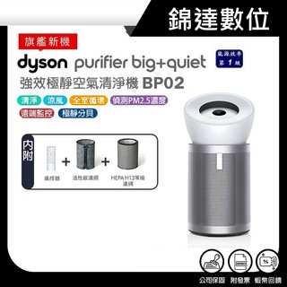 ＊錦達＊【領劵10%蝦幣 戴森 Dyson Purifier Big 強效極靜抗敏空氣清淨機 BP02】