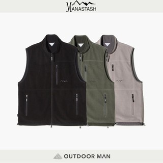 [MANASTASH] GRID FLEECE VEST (5257002)
