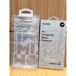 《布》全新 YOMIX優迷iPhone 17 Pro Max空壓氣墊防摔手機殼+9H全滿版鋼化保護貼 高畫質