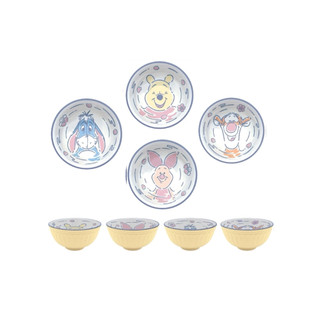 Disney系列 陶瓷飯碗4入組 維尼熊【Jolly官方旗艦店】