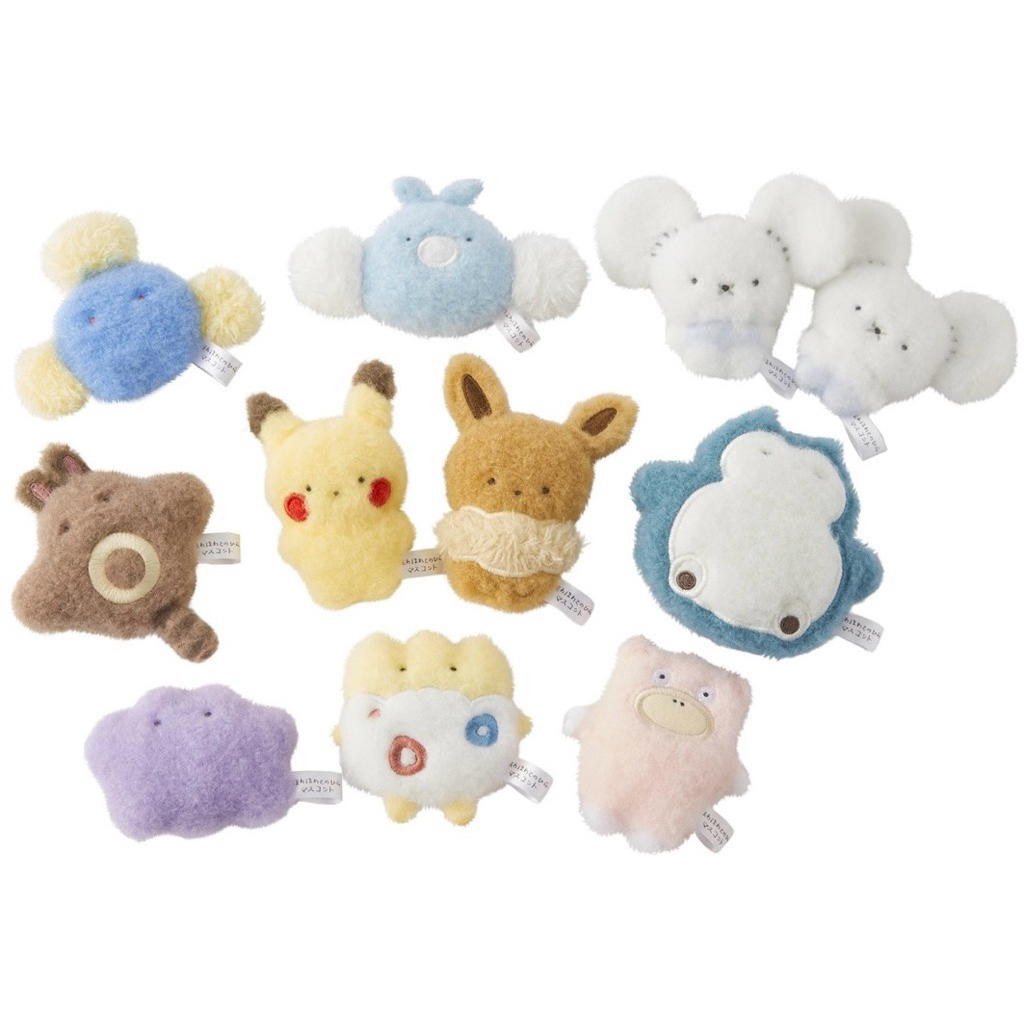 新品 寶可夢中心 軟綿綿 伊芙伊 皮卡丘 卡比獸 呆呆獸 百變怪 一對鼠 青綿鳥 波克比 毽子棉 伊布 尾立 掌心