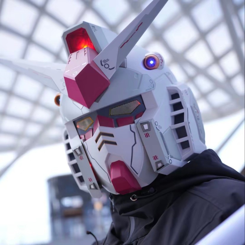 鋼彈頭盔 初代鋼彈頭 cos鋼彈頭盔 可穿戴 可發光 祖鋼彈 可穿戴頭盔 多處可發光 白色惡魔  RX-78-2 鋼彈頭