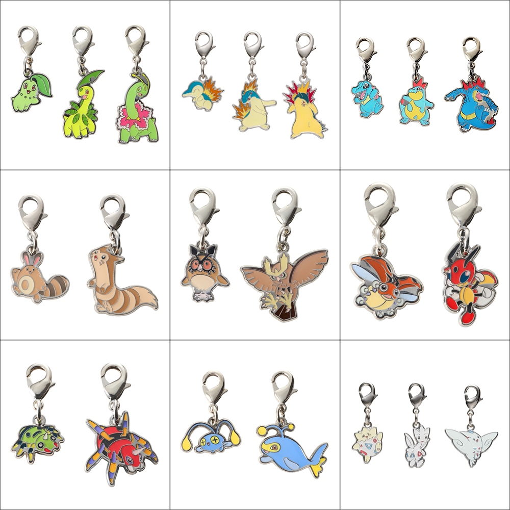【米朧家】現貨 ❤️ 全國圖鑑 菊草葉 火球鼠 小鋸鱷 尾立 貓頭夜鷹 波克比 金屬吊飾 寶可夢中心限定