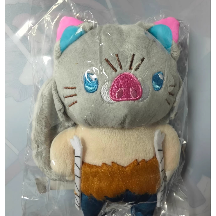 鬼滅之刃 日本MOVIC 豬豬 公仔 鬼滅之刃周邊公仔玩偶 嘴平伊之助 娃娃掛件 伊之助貓貓 伊之助withcat