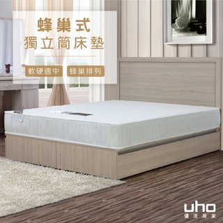 【UHO】台灣製 Kailisi卡莉絲名床-蜂巢獨立筒床墊(3.5尺單人/5尺雙人/6尺雙人加大)