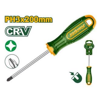 JADEVER十字起子附磁 PH3x200mm(JDSD2238)