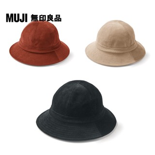 【MUJI 無印良品】吉貝木棉混燈芯絨平頂有簷帽