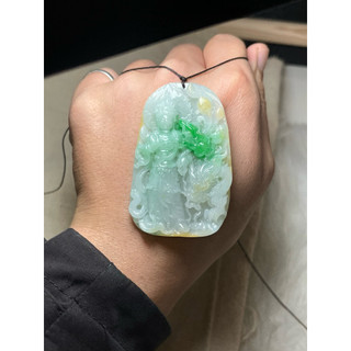 早期老料三彩翡翠騎龍觀音吊墜 讓心境回歸平穩 東方禪意美學