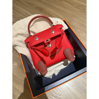 國外🌟愛馬仕 hermes kelly doll 千禧娃娃 愛馬仕紅 K刻