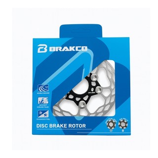 BRAKCO 中央鎖入浮動碟盤 140/160mm｜SUS410＋7075航太鋁｜台灣製高階輕量款【飛輪單車】【蝦皮價】