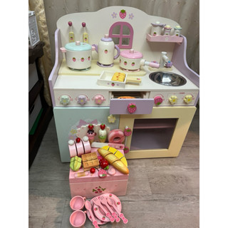 [二手]日本 Mother Garden廚具組 家家酒玩具組 （贈甜點組盒）