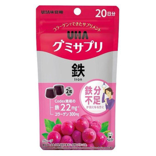 現貨!!《日本代購～UHA味覚糖軟糖》鐵 鐵&葉酸 葉黃素