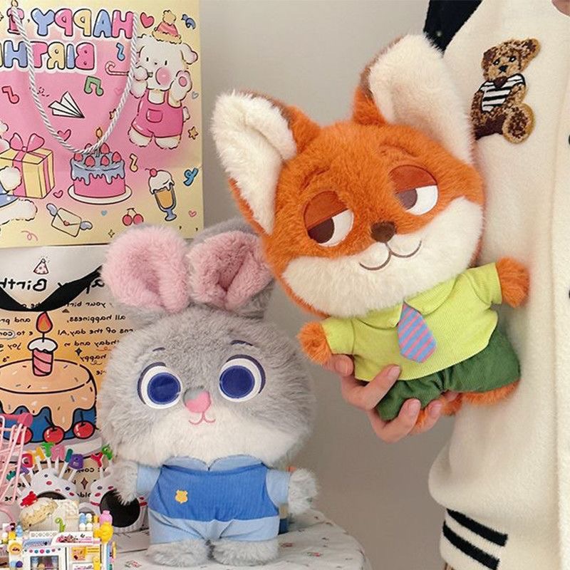 【台灣出貨】瘋狂動物城 狐狸 尼克 朱迪 兔子 玩偶娃娃 朱迪和尼克 毛絨玩具 生日禮物 可愛玩偶 毛絨玩具 情侶禮物