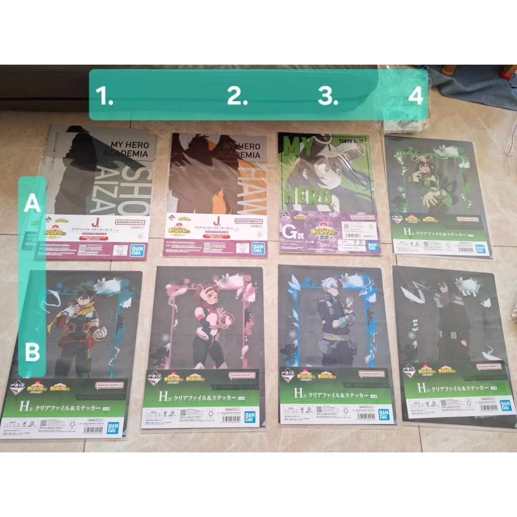 我的英雄學院 一番賞 h賞 j賞 轟焦凍 資料夾 御茶子 霍克斯 綠谷出久 相澤消太 蛙吹梅雨 文件夾