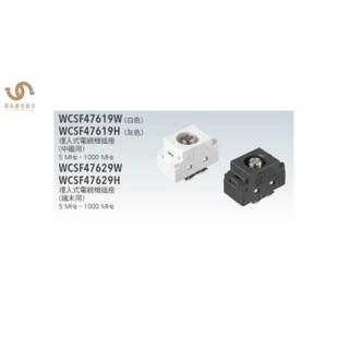 國際牌Panasonic RISNA系列 埋入式電視機插座 WCSF47619 WCSF47629 中繼用 末端用