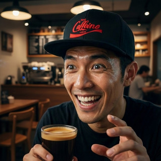 KURO-SHOP Need Caffeine 立體繡 潮帽 平板帽-棒球帽(可客製化)