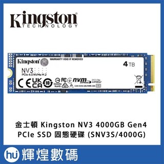 Kingston 金士頓NV3 4TB Gen4 PCIe SSD 固態硬碟 (SNV3S/4000G)