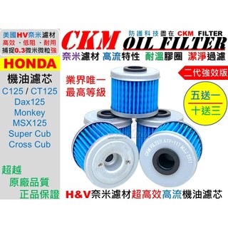 【CKM】本田 HONDA Monkey CC110 CB350 MSX125 CT125 DAX C125 機油濾芯