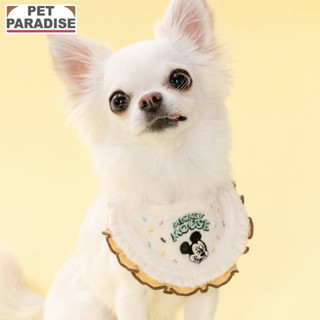【PET PARADISE】寵物毛巾布造型領巾 (3S/SS/S)｜DISNEY米奇 2026春季 寵物精品 適合幼犬貓