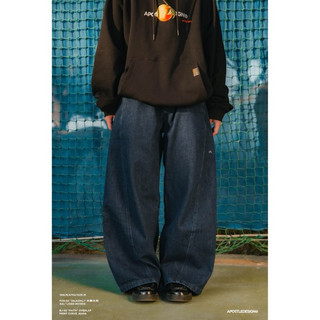 快速出貨 Apostle - 25AW BJ-02 "FAITH" Overlap Print Curve Jeans