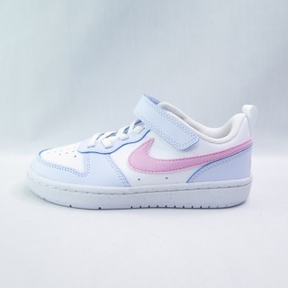 NIKE IQ2726101 Court Borough Low 中童 休閒鞋 白/灰藍粉【iSport愛運動】