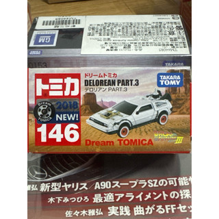 TOMICA NO.146絕版DREAM DELOREAN PART.3 回到未來3 新車貼