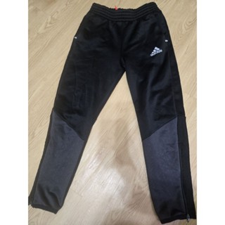 愛迪達 Adidas 大童 女童 黑 長褲 抽繩 運動褲 運動長褲 拉鏈 7y 8y 130