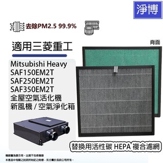 適用三菱重工Mitsubishi SAF150EM2T SAF250EM2T SAF350EM2T全屋空氣活化機濾網濾芯