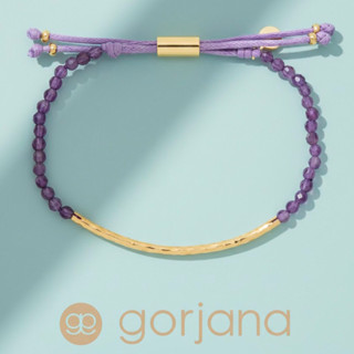 GORJANA POWER GEM 平衡骨 金墜 紫水晶手鍊 可調式手圍 專注力療癒啟發