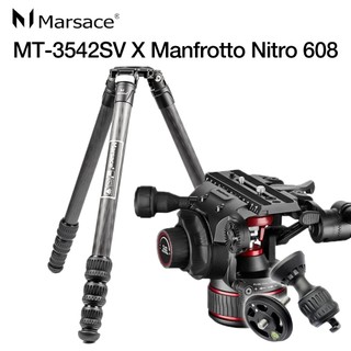 Marsace MT-3542SV + Manfrotto Nitro 608 德國油壓雲台 專業碳纖維錄影