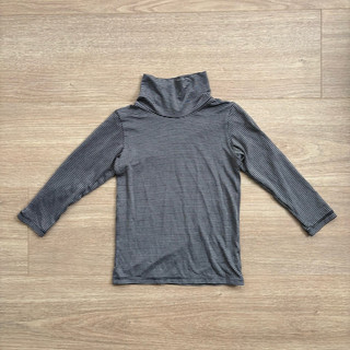 兒童 童裝 Uniqlo Heattech 發熱衣 條紋高領長袖上衣 尺寸100