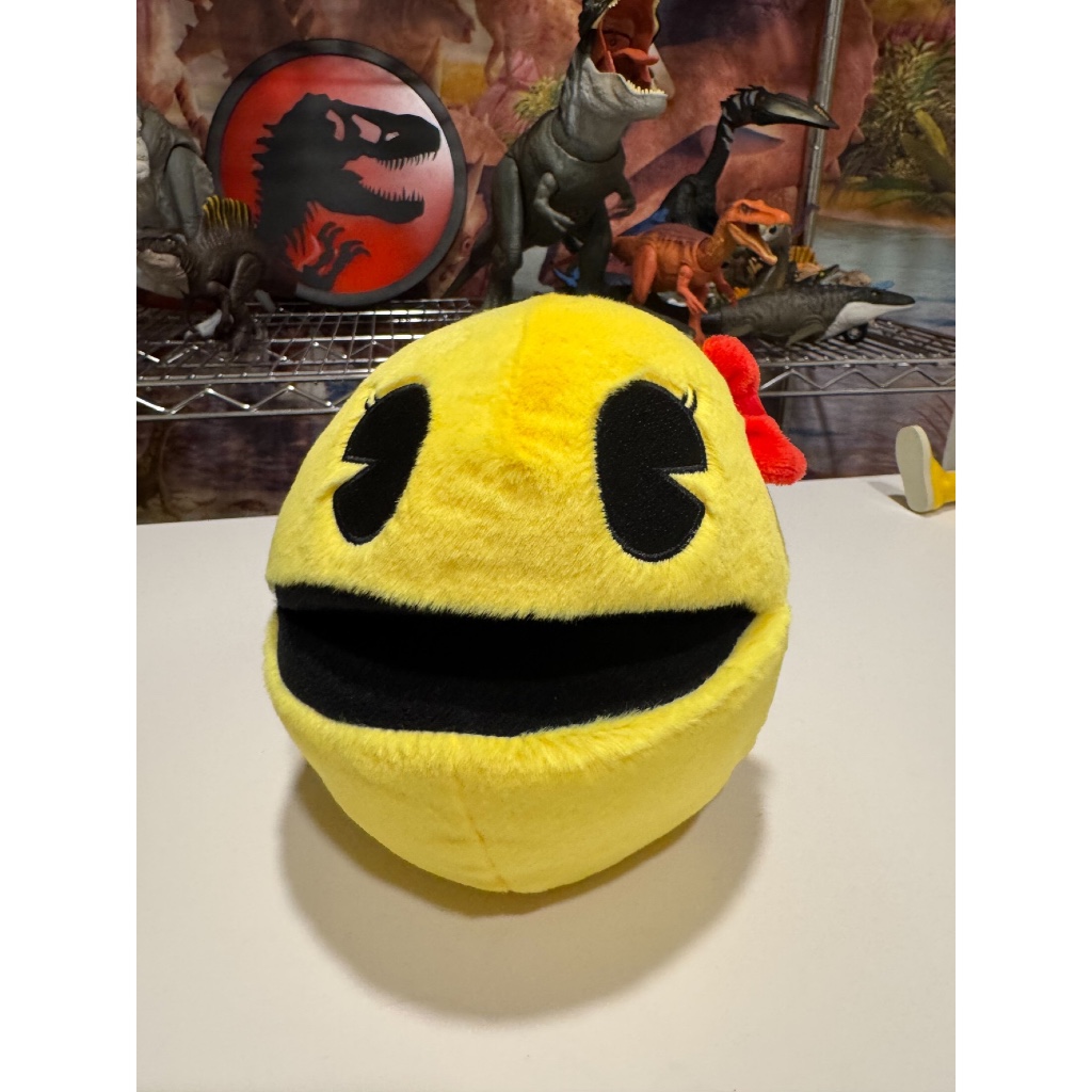 【現貨】 經典電玩 Ms. Pac-Man 小精靈/吃豆小姐 6吋造型大絨毛玩偶/娃娃/ 蝴蝶結版抱枕