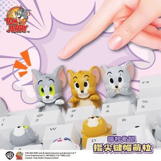 🐱免運🐱正品 Soap Studio 貓和老鼠解壓萌粒 工位指尖鍵帽盲盒潮玩 湯姆傑瑞 貓和老鼠 指尖鍵帽 鍵帽系列