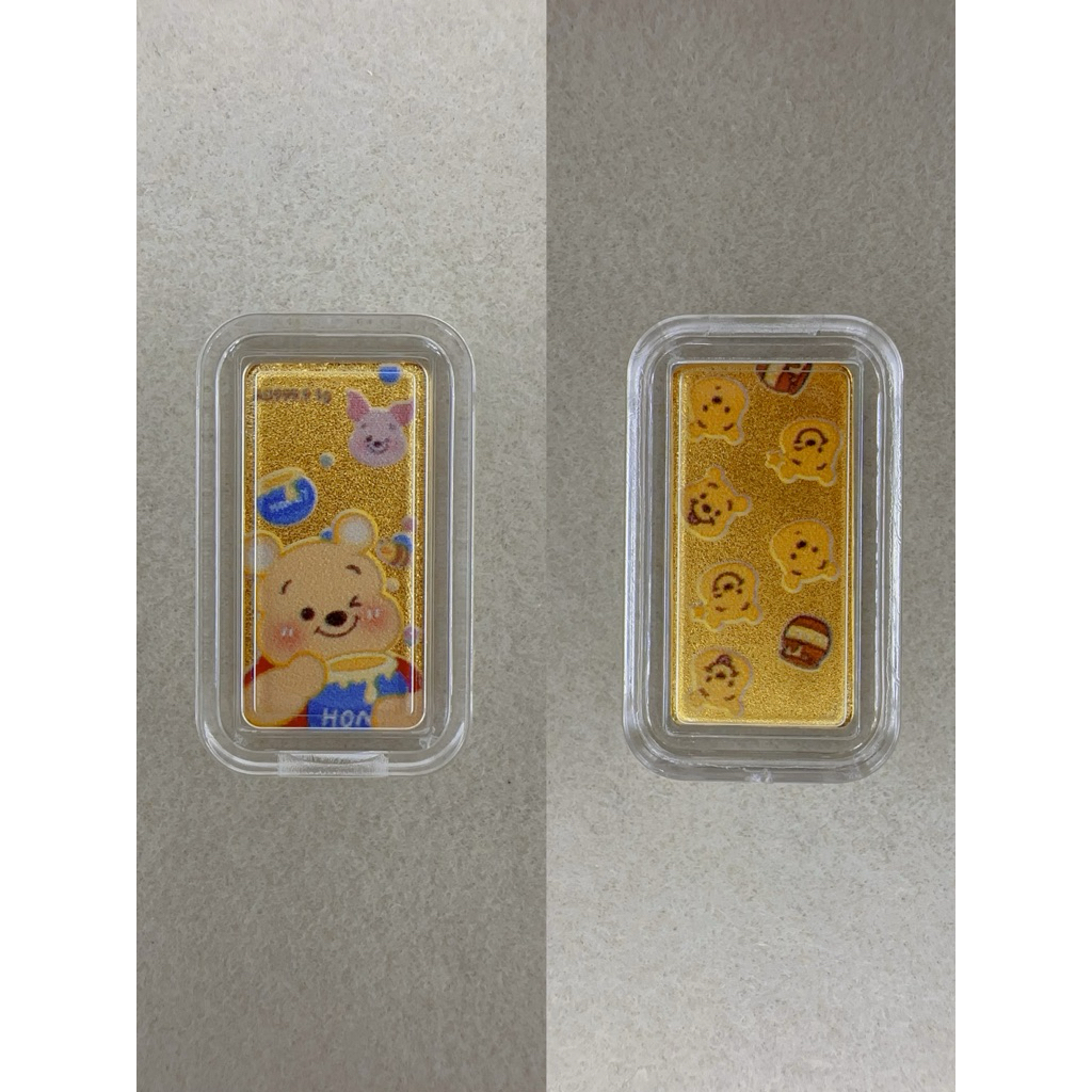 金大囍銀樓9999維尼金條0.27錢投資收藏小金條維尼三麗鷗拉布布迪士尼公主系列通通都有