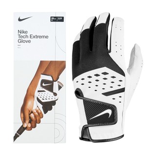 NIKE TECH EXTREME VII 男子高爾夫手套(左手) 單入裝 山羊皮革 輕量 透氣 柔軟 舒適 彈性 白黑