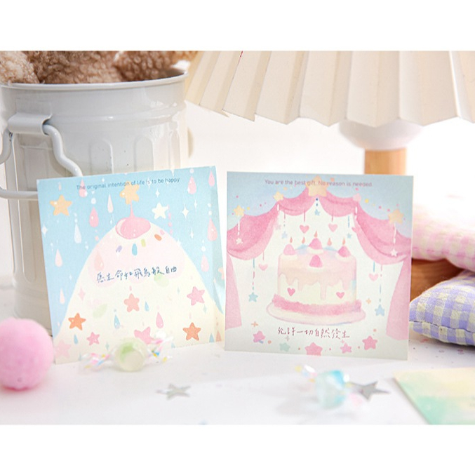 📖紙先生 溫暖敘事曲系列 原創手繪療癒淡彩 雙享裝便條紙 一組60枚