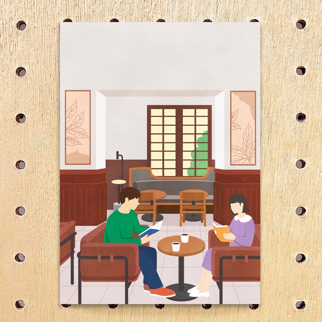 【Lane 95】新竹州圖書館 明信片／咖啡店