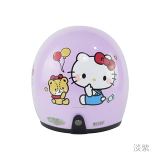 華泰 安全帽 K-803 KT06 KITTY 小熊款 淡紫 復古帽 全拆洗 卡通圖案 正版授權 半罩