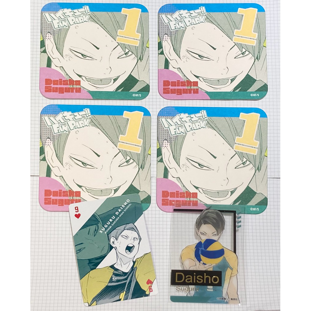 排球少年 Fan park 原畫燙金透卡 原畫杯墊 原畫展 原畫撲克牌 大將優