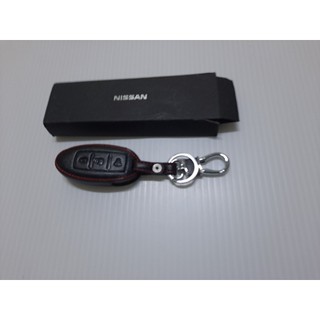NISSAN 皮革汽車鑰匙套 鑰匙圈 NISSAN 汽車鑰匙圈