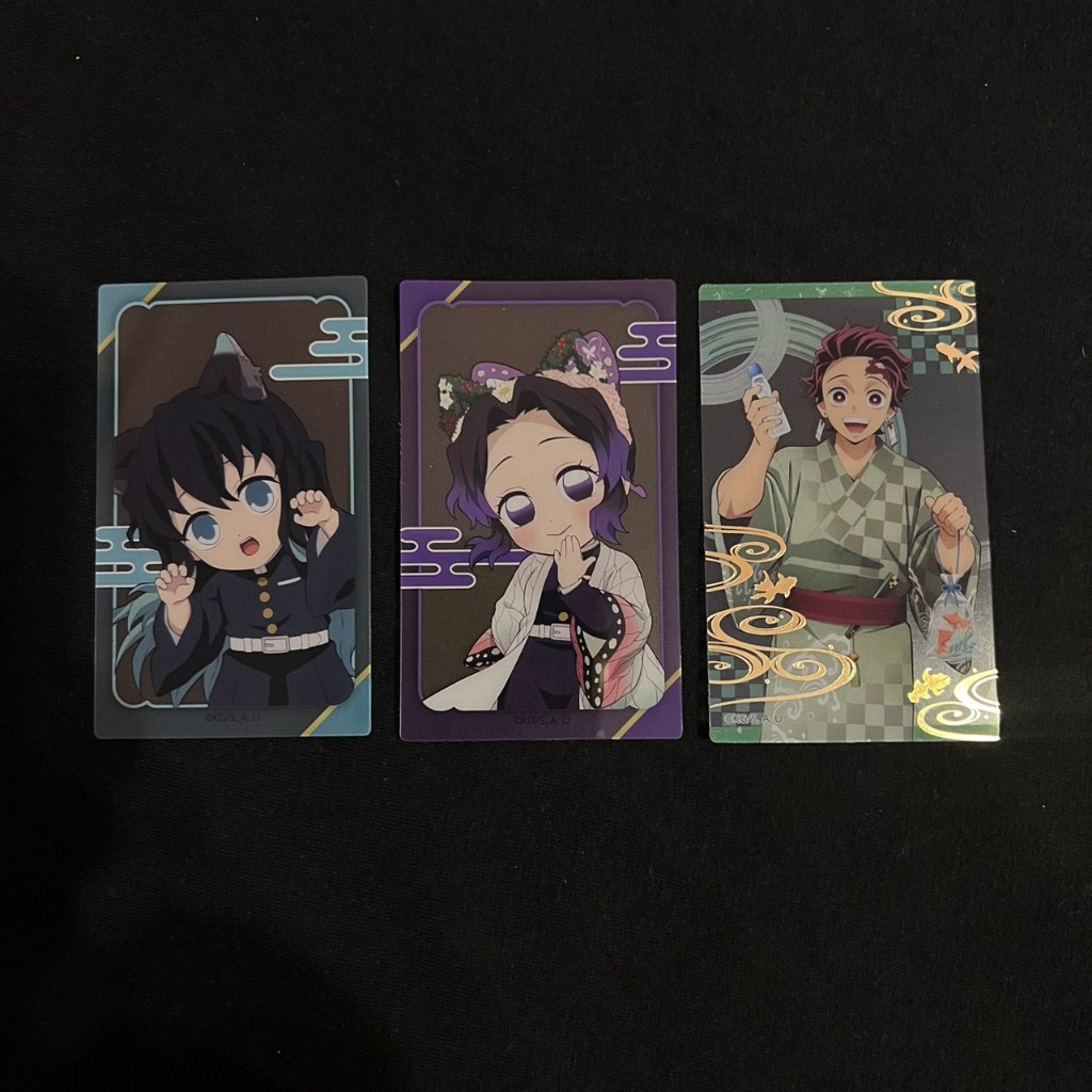 鬼滅之刃 南嘉堂 貓耳 透卡 燙金 時透無一郎 伊黑小芭內 胡蝶しのぶ 甘露寺蜜璃 不死川實彌不死川玄彌 悲鳴嶼行冥