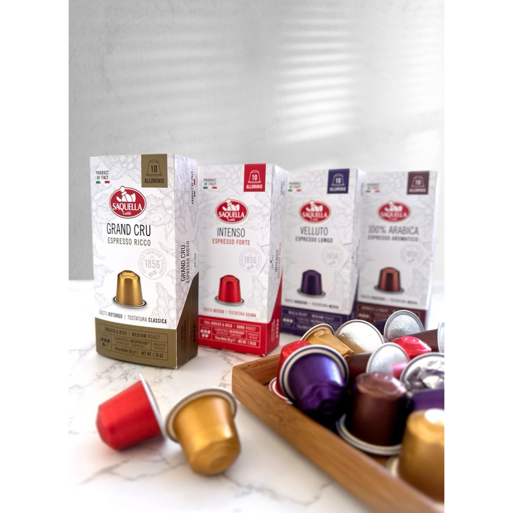 Nespresso咖啡機義大利SAQUELLA咖啡膠囊INTENSO 100%阿拉比卡 比利時Belmioㄧ盒10顆