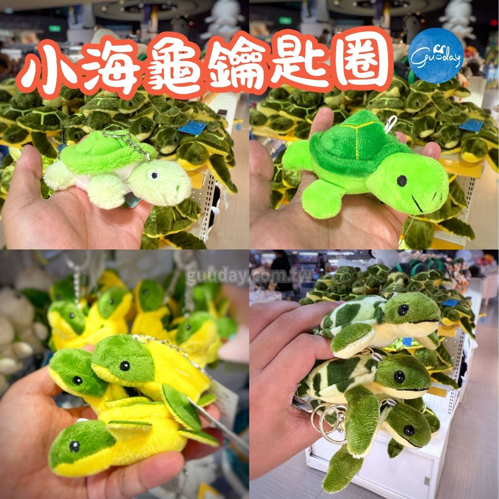 海生館｜小綠龜鑰匙圈｜四款療癒系海龜｜10cm手掌小尺寸｜海洋館限定收藏｜XPARK好買｜生日禮物推薦｜男孩女孩