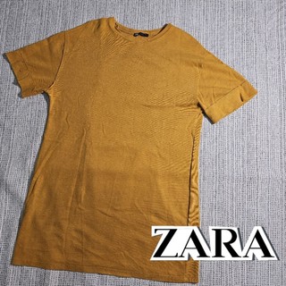 Zara 寬鬆版 長版tee 女L 縫線外露風格 tee