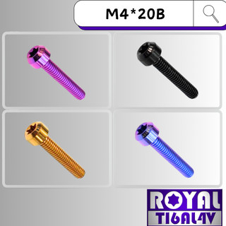 【瘋螺絲】ROYAL 鈦合金螺絲★ M4*20B P:0.7 錐形螺絲★64鈦/正鈦/鈦合金螺絲★出貨附發票★五色可選