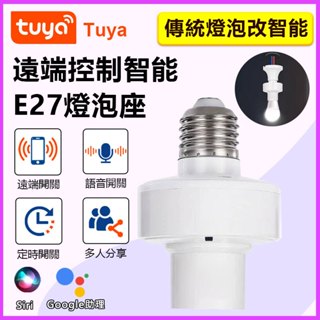 家護保｜E27遠端智慧燈泡座 APP遠端定時閘道器 手機聲控 易微聯/TUYA無線WIFI遙控
