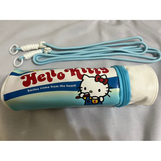 kitty皮製牙膏造型筆袋/附背帶
