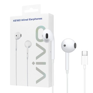 vivo 原廠 Type C 半入耳式耳機 - 白色【盒裝】XE160