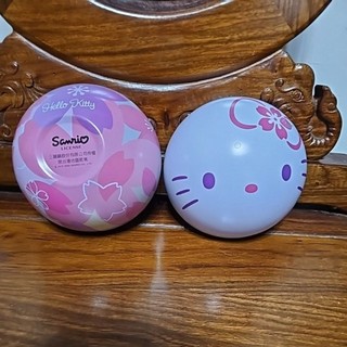 Hello Kitty 圓形鐵盒糖果盒(未附糖果) 空鐵盒