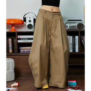 PUSH PUSH - P-P86 PP KHAKI PANTS 寬鬆 廓形 休閒 長褲